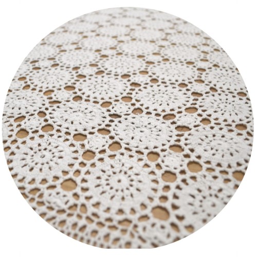 Obrus Szydełkowy Bawełna 120x150 Biel Mira