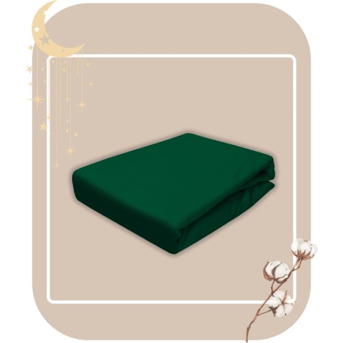 Prześcieradło JERSEY Z Gumką 200x220 Butelka Ciemna 100% Bawełniane