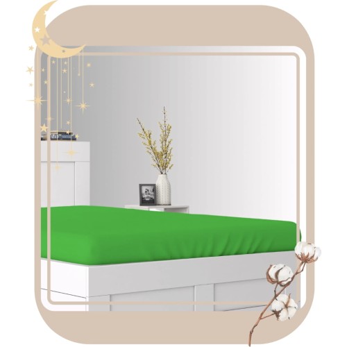 Prześcieradło JERSEY Z Gumką 90x200 Zieleń 100% Bawełniane