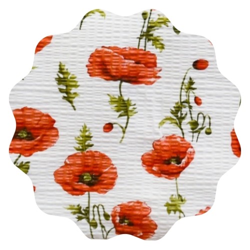Komplet Pościeli Kora 160x200 2x70/80 Maki Na Białym
