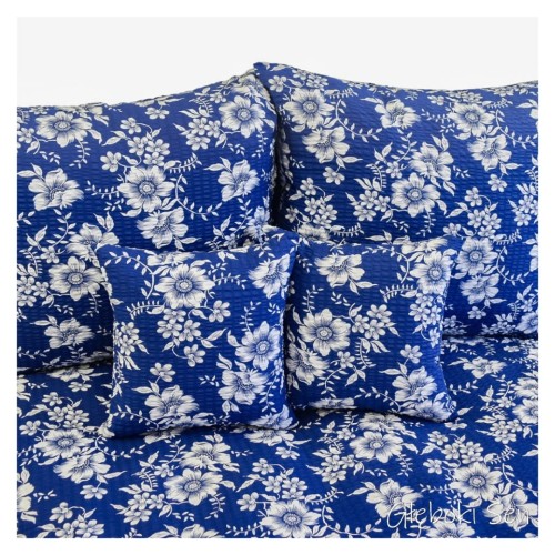  Komplet Pościeli Kora 160x200 2x70/80 Ricardo Biały Na Granacie