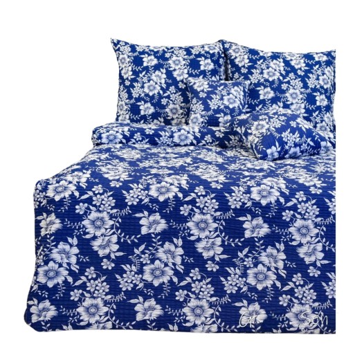  Komplet Pościeli Kora 160x200 2x70/80 Ricardo Biały Na Granacie