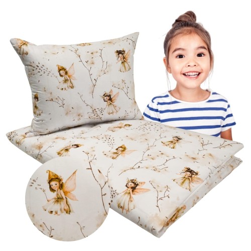 Komplet Pościeli Dziecięcej 100x135 + 50x60 Calineczka Beż