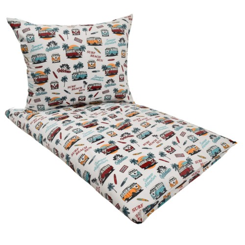 Komplet Pościeli Dziecięcej 100x160 + 50x60 Volkswagen Ogórki