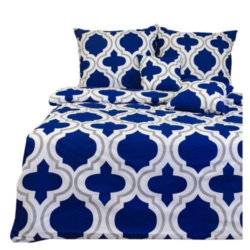 Komplet Pościeli Bawełnianej 220x200 2x70/80 Maroko Duże Chaber