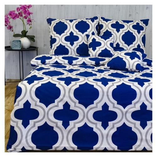 Komplet Pościeli Bawełnianej 220x200 2x70/80 Maroko Duże Chaber