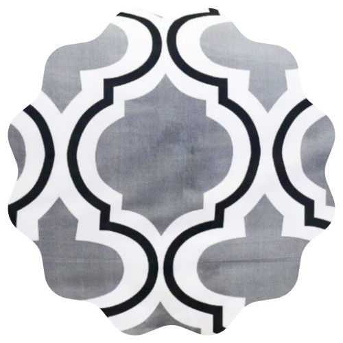 Komplet Pościeli Bawełnianej 220x200 2x70/80 Maroko Duże Szare