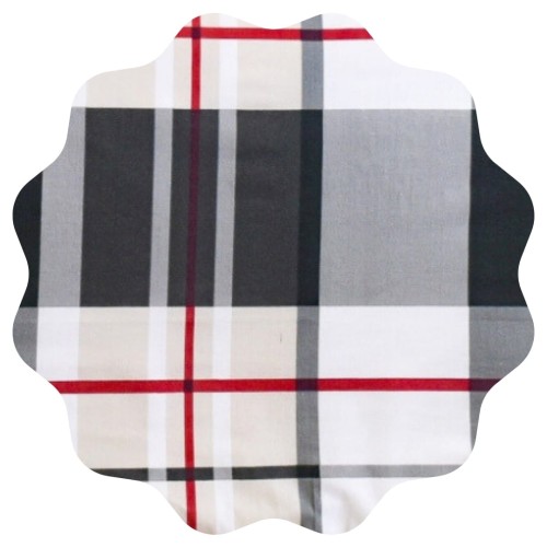 Komplet Pościeli Bawełnianej 220x200 2x70/80 Krata Classic Beż