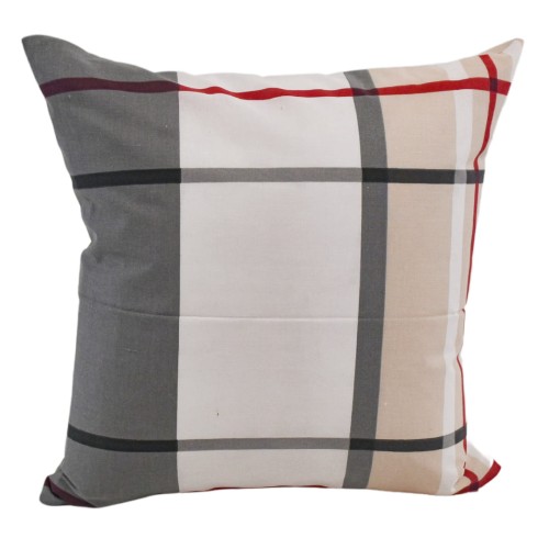 Poszewka 40x40 Bawełniana JAŚ Krata Classic Beż