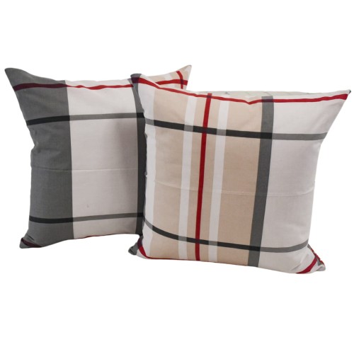 Poszewka 40x40 Bawełniana JAŚ Krata Classic Beż