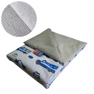 Kocyk Dziecięcy 75x100 Ocieplany Policja Szara/Szary Bawełna/Velvet