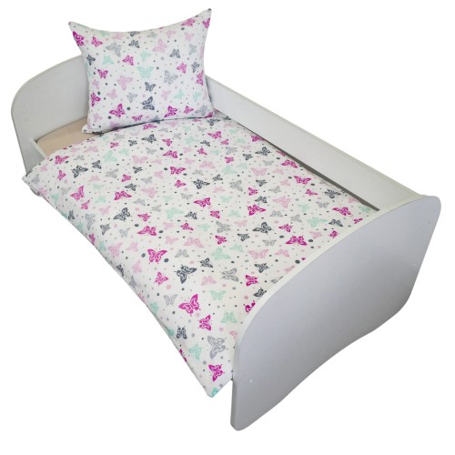 Komplet Pościeli Dziecięcej 120x160 + 70x80 Motylki