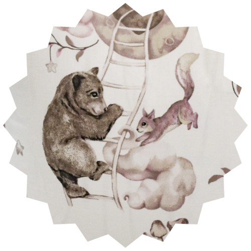 Komplet Pościeli Dziecięcej 100x135 + 40x60 Misie Na Drabince