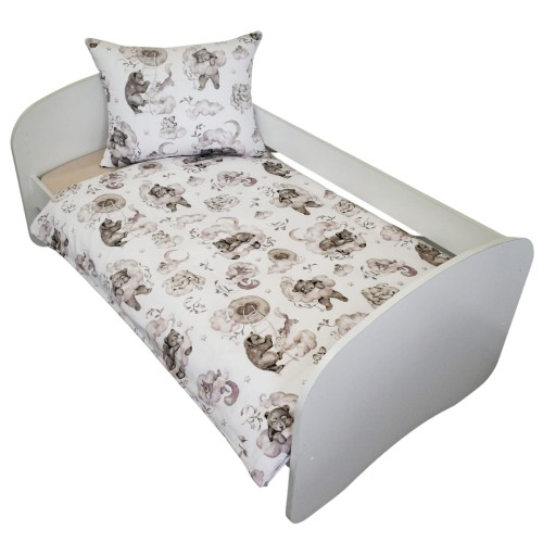 Komplet Pościeli Dziecięcej 100x135 + 40x60 Misie Na Drabince