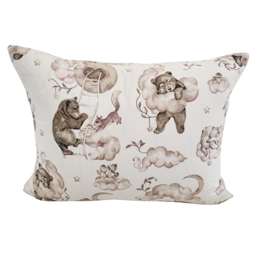 Komplet Pościeli Dziecięcej 100x135 + 40x60 Misie Na Drabince