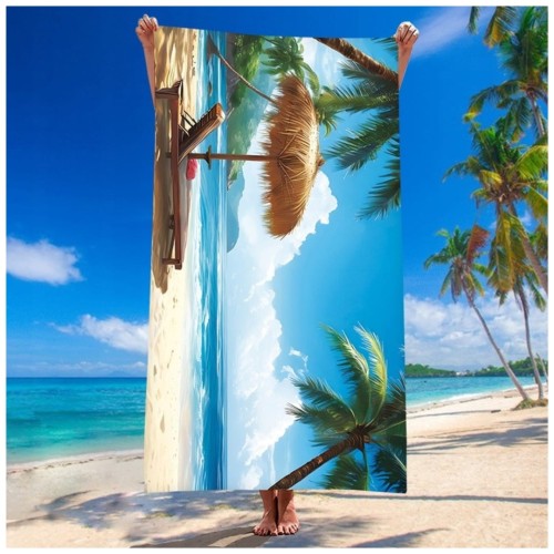 Ręcznik Plażowy Kąpielowy XL 70x140 Plaża Szybkoschnący H101