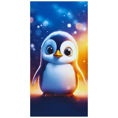 Ręcznik Plażowy Kąpielowy XL 70x140 Pingwinek Szybkoschnący H134