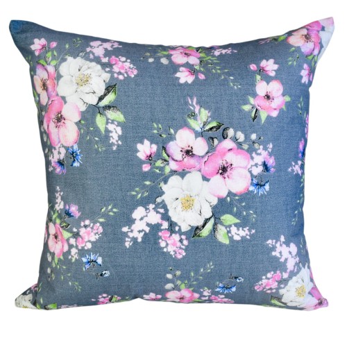 Poszewka 40x40 Bawełniana JAŚ Wiosna Jabłonka Szara