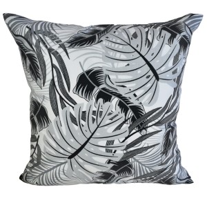 Poszewka 40x40 Bawełniana JAŚ Liście Monstery Szare