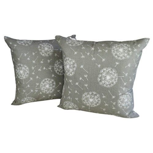 Poszewka 40x40 Bawełniana JAŚ Dmuchawce Na Szarym