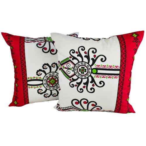 Poszewka 40x40 Bawełniana JAŚ Parzenice Czerwone