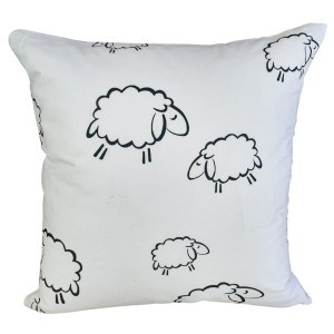 Poszewka 40x40 Bawełniana JAŚ Owieczki Na Białym