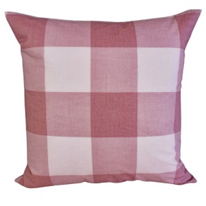 Poszewka 40x40 Bawełniana JAŚ Krata Ika Pudrowy Róż