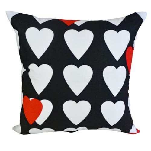 Poszewka 40x40 Bawełniana JAŚ Serca Kolorowe