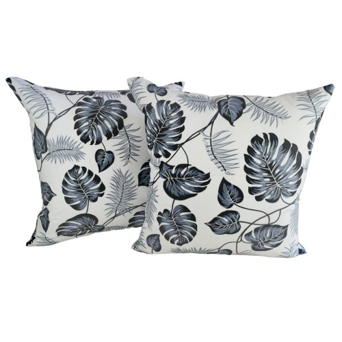 Poszewka 40x40 Bawełniana JAŚ Liście Palm Szare