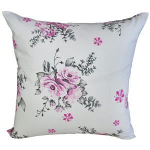 Poszewka 40x40 Bawełniana JAŚ Łapacz w Kwiatach Biały