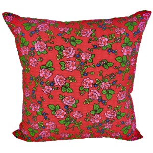 Poszewka 40x40 Kora JAŚ Różyczki Góralskie Czerwone 