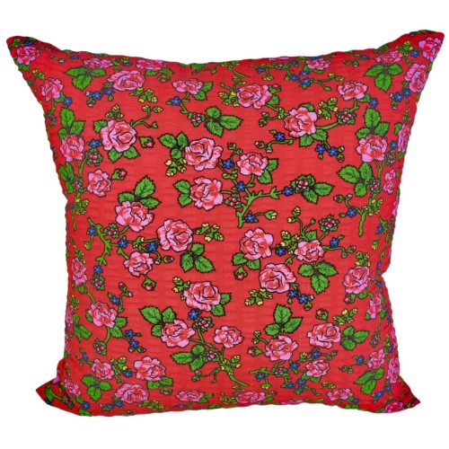 Poszewka 40x40 Kora JAŚ Różyczki Góralskie Czerwone 