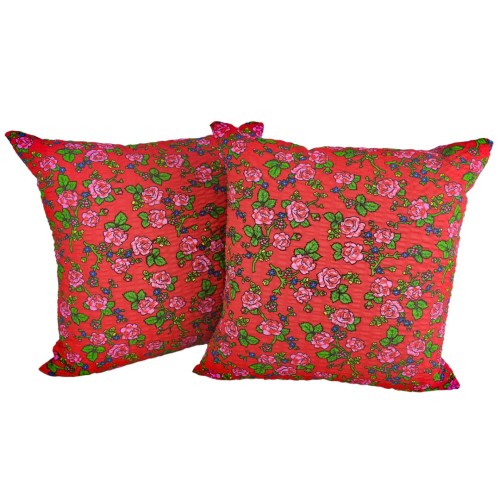 Poszewka 40x40 Kora JAŚ Różyczki Góralskie Czerwone 