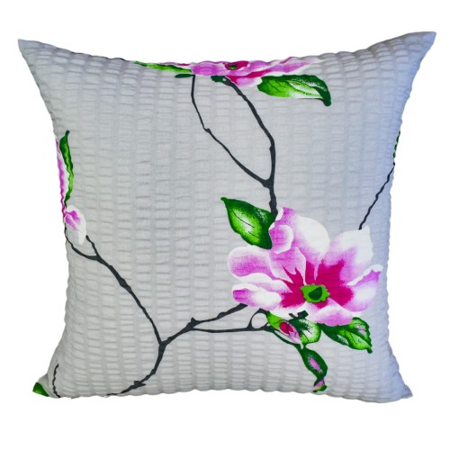 Poszewka 40x40 Kora JAŚ Magnolia Na Szarym