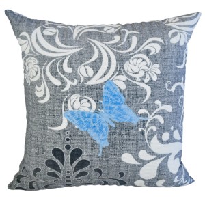 Poszewka 40x40 Kora JAŚ Motyl Szary