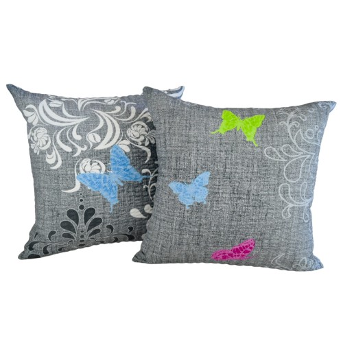 Poszewka 40x40 Kora JAŚ Motyl Szary