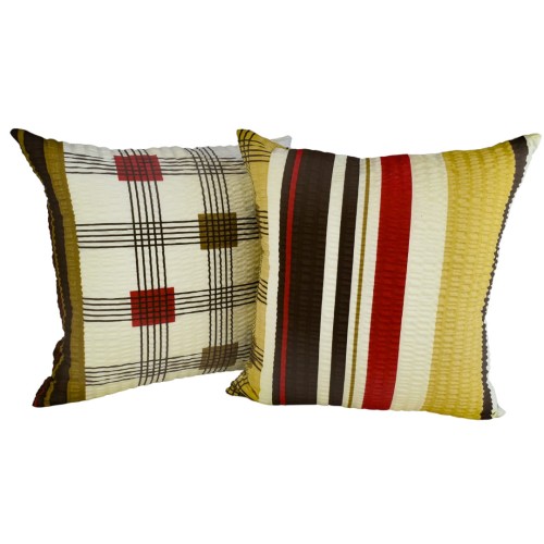 Poszewka 40x40 Kora JAŚ Krata Paski