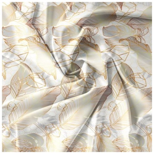 Komplet Pościeli 3D 140x200 + 1x70/80 Liście Satyna Bawełniana 2465