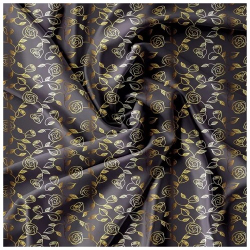 Komplet Pościeli 3D 140x200 + 1x70/80 Golden Roses Satyna Bawełniana 2463