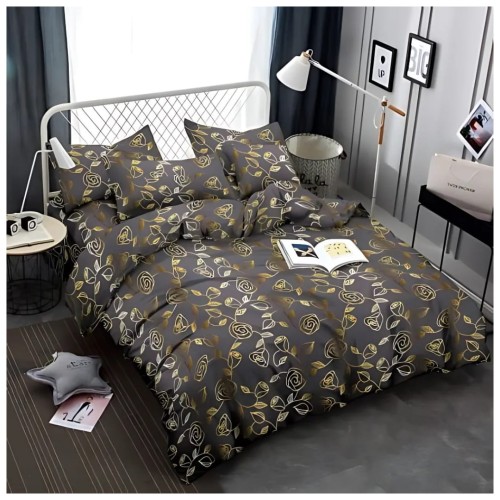 Komplet Pościeli 3D 140x200 + 1x70/80 Golden Roses Satyna Bawełniana 2463