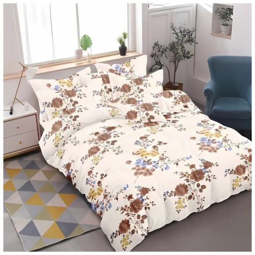 Komplet Pościeli 3D 140x200 + 1x70/80 Delikatny Ogród Satyna Bawełniana 2433