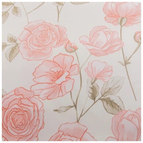 Komplet Pościeli 3D 140x200 + 1x70/80 Delikatne Róże Satyna Bawełniana 3092