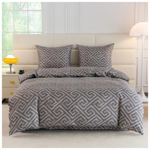 Komplet Pościeli 3D 140x200 + 1x70/80 Grecki Ornament Satyna Bawełniana 3038