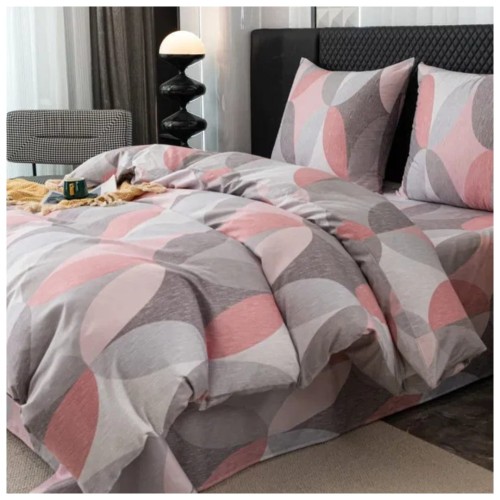 Komplet Pościeli 3D 160x200 + 2x70/80 Owalna Mozaika Satyna Bawełniana 3085