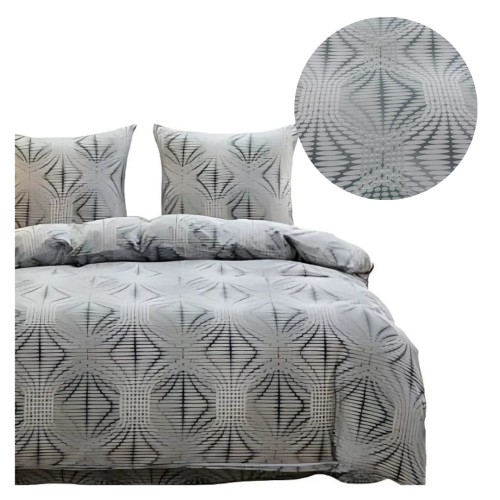 Komplet Pościeli 3D 160x200 + 2x70/80 Luksusowy Wir Satyna Bawełniana 3087