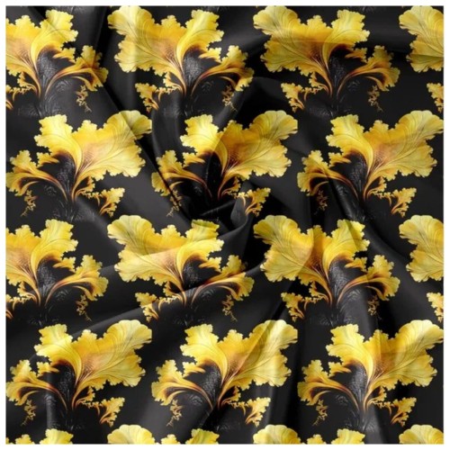 Komplet Pościeli 3D 160x200 + 2x70/80 Królewska Flora Satyna Bawełniana 2546