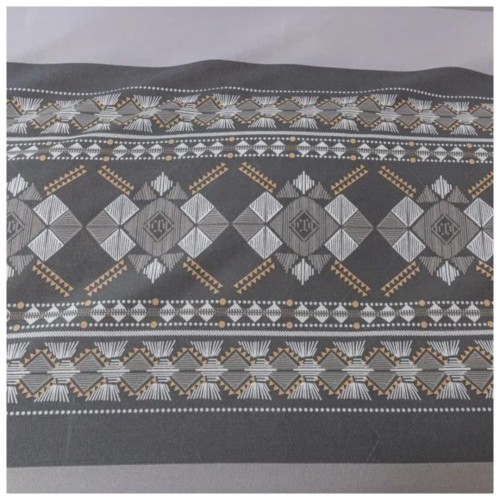 Komplet Pościeli 3D 220x200 + 2x70/80 Szara Elegancja Satyna Bawełniana 2791