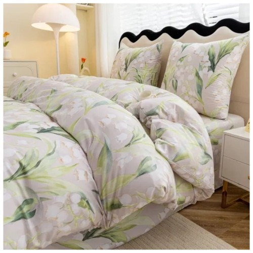 Komplet Pościeli 3D 220x200 + 2x70/80 Leśna Polana Satyna Bawełniana 3095