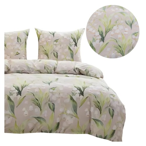 Komplet Pościeli 3D 220x200 + 2x70/80 Leśna Polana Satyna Bawełniana 3095