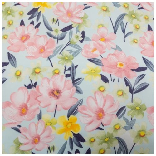 Komplet Pościeli 3D 220x200 + 2x70/80 Kolorowa Łączka Satyna Bawełniana 3097